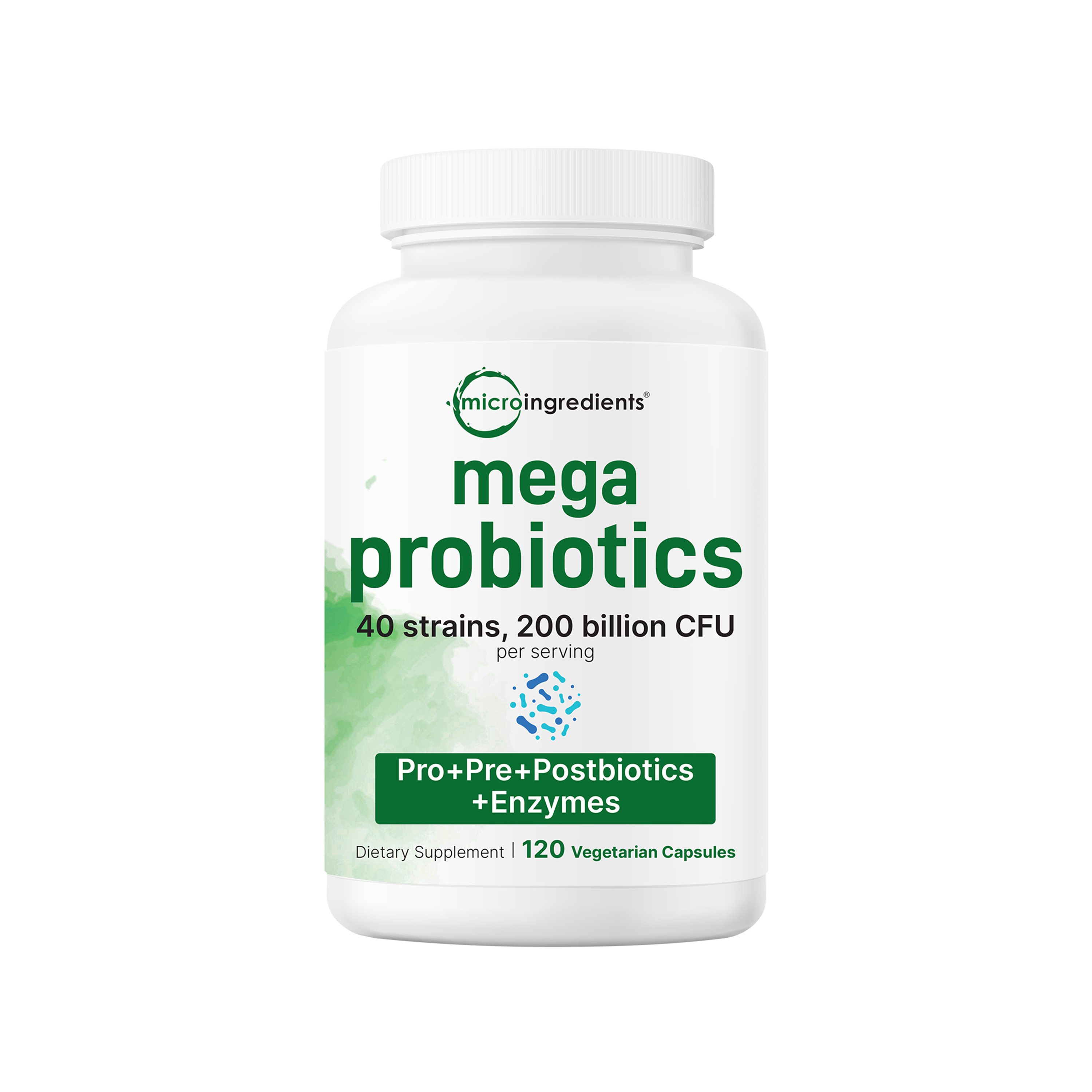 Micro Ingredients Mega Probiotics 200 Billion CFU, 120 Veggie Capsules