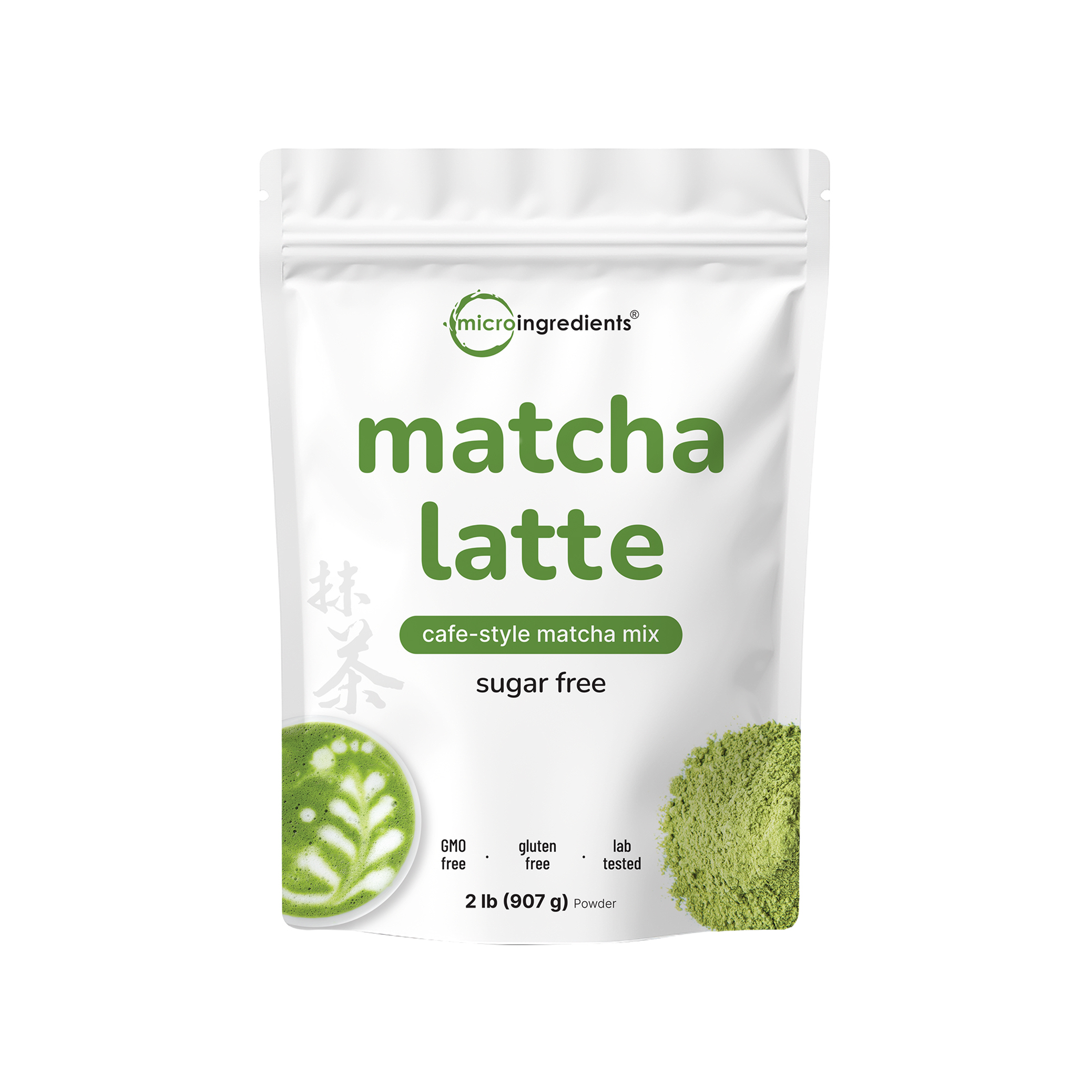 Micro Ingredients Matcha Latte Powder, 2lbs, Sugar Free Café Style Drink Mix