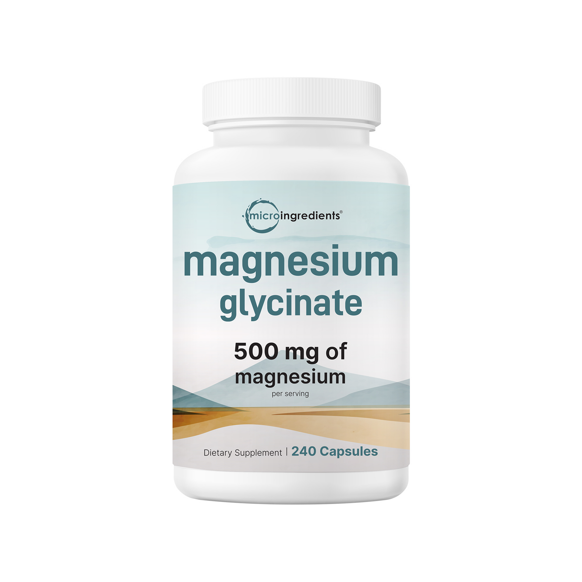 Micro Ingredients Magnesium Glycinate 500mg - Pure & High Potency