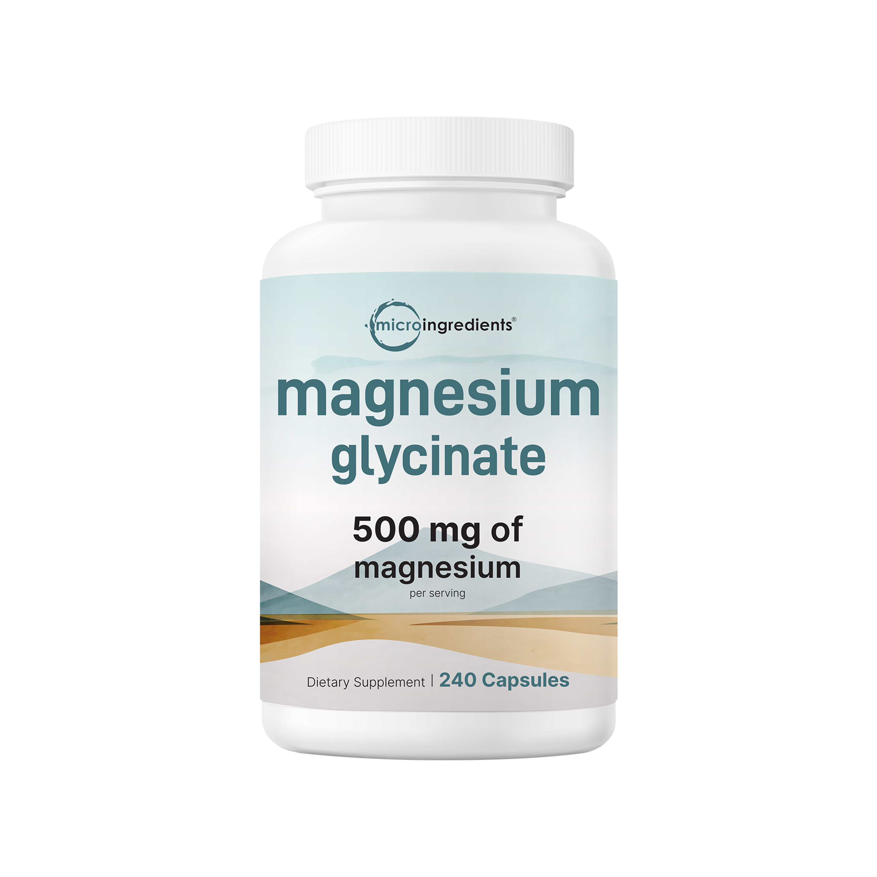 Micro Ingredients Magnesium Glycinate 500mg - Pure & High Potency