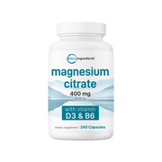 Micro Ingredients Magnesium Citrate with Vitamin D3 & B6, 240 capsules