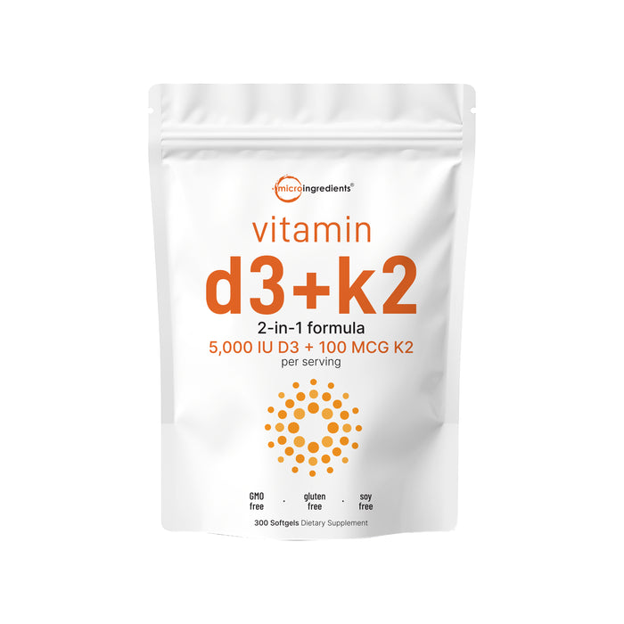Micro Ingredients Vitamin D3 K2 Softgels 5000IU