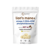 Micro Ingredients Lions Mane+ with Omega-3 & MCT Oil, 240 Softgels