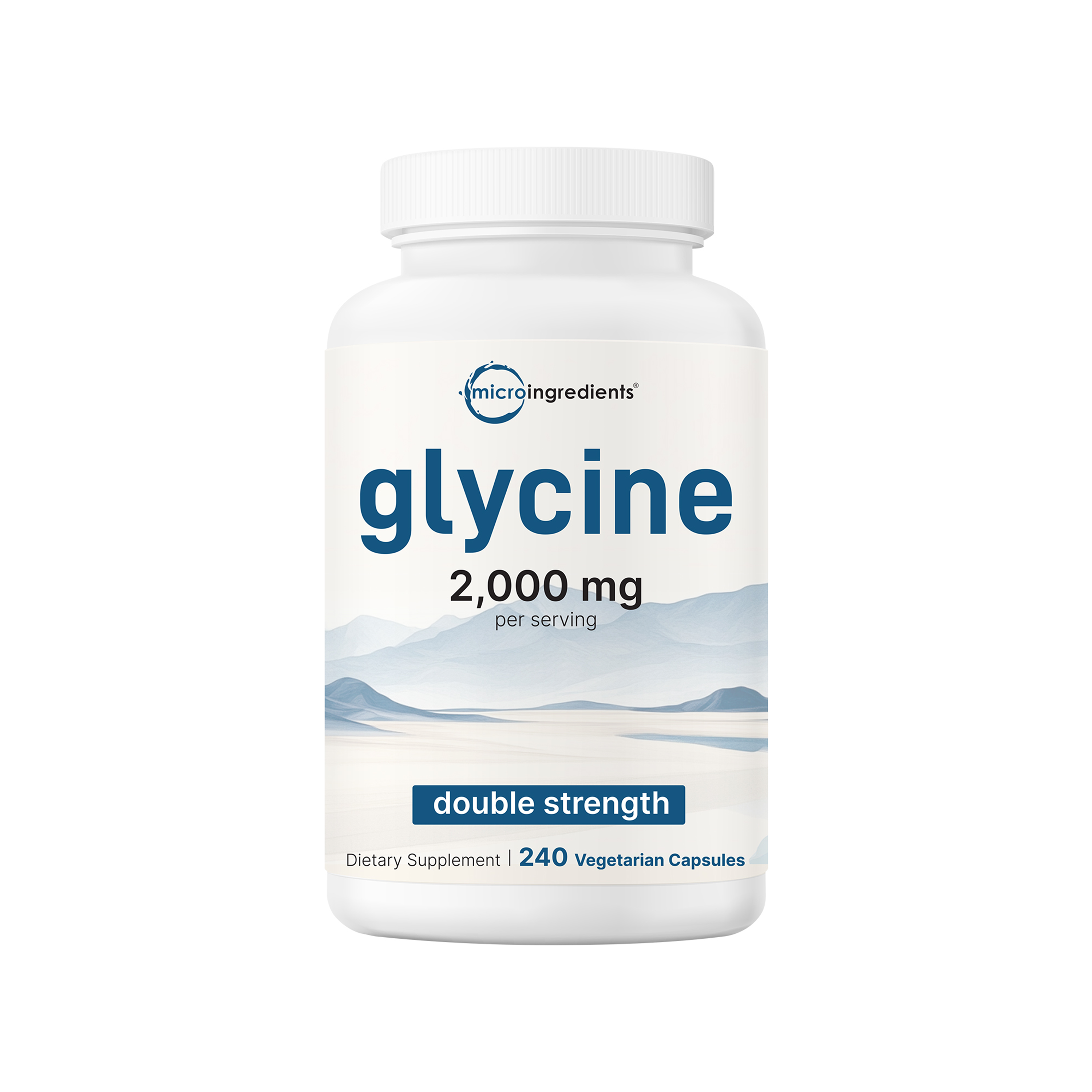 Micro Ingredients Glycine 2,000mg Per Serving, 240 Veggie Capsules