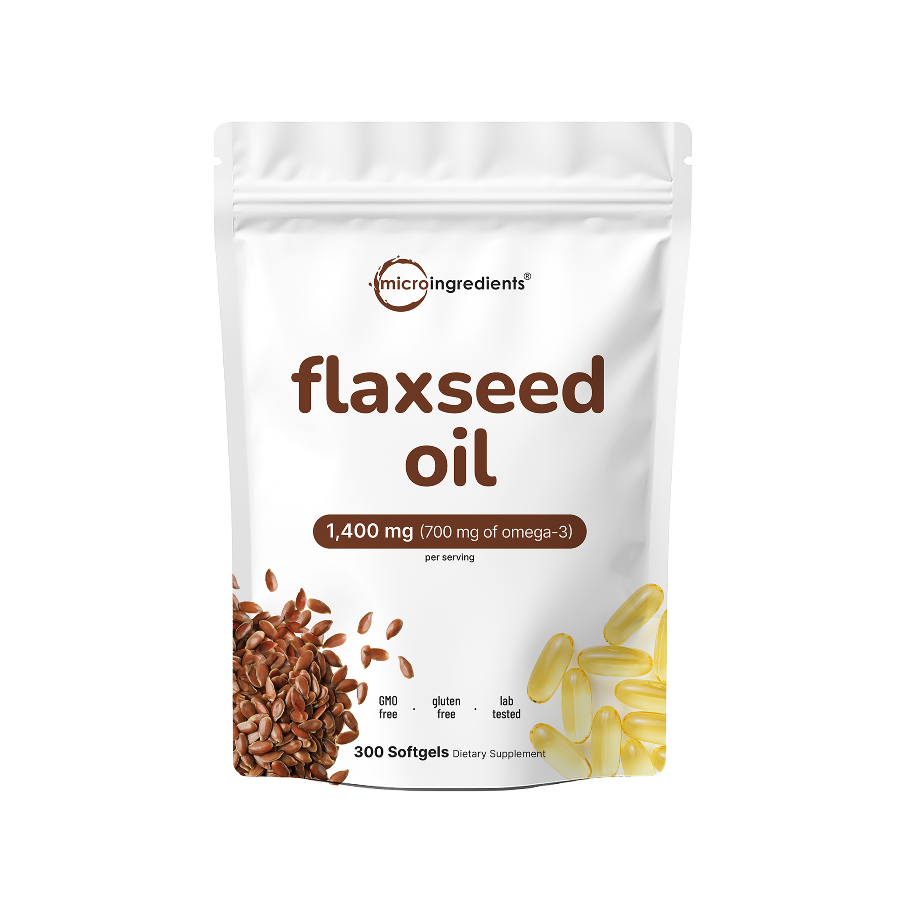 Micro Ingredients Flaxseed Oil Softgels