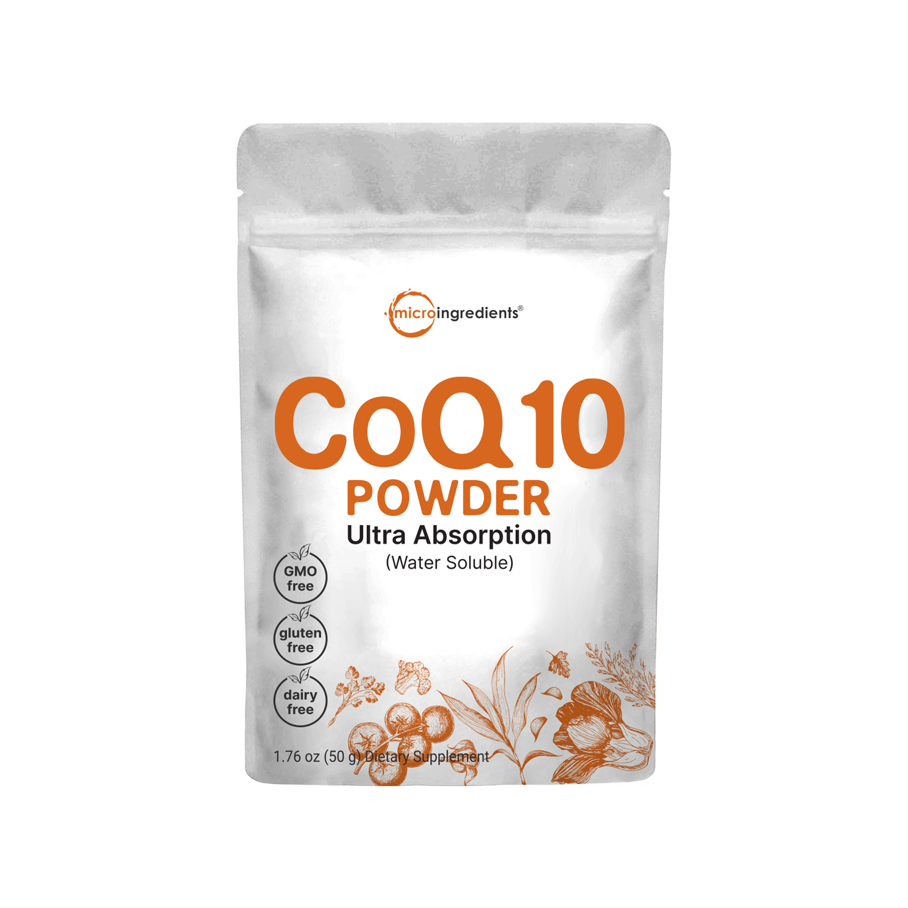 Micro Ingredients COQ10 Powder, 50 Grams
