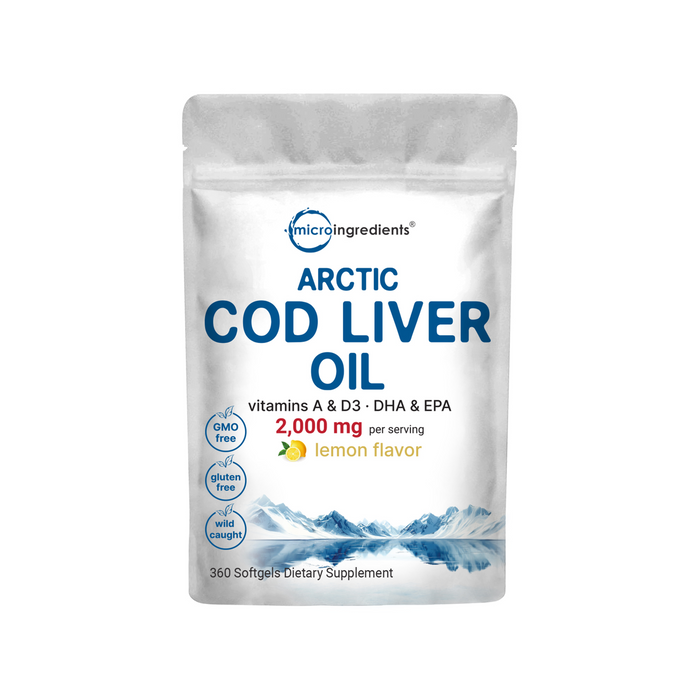 Micro Ingredients Cod Liver Oil 2000mg, 360 softgels