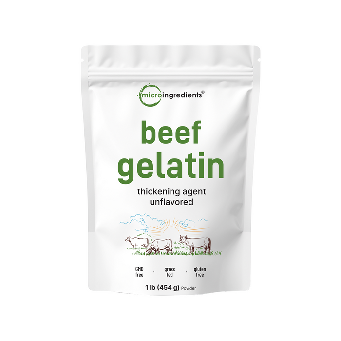 Micro Ingredients Beef Gelatin Powder, 1lb