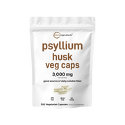Micro Ingredients Psyllium Husk Veg Caps 3,000mg, 500 Capsules