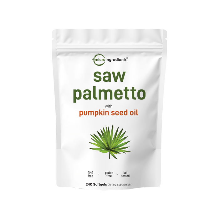 Micro Ingredients Saw Palmetto with Pumpkin Seed Oil, 240 Softgels