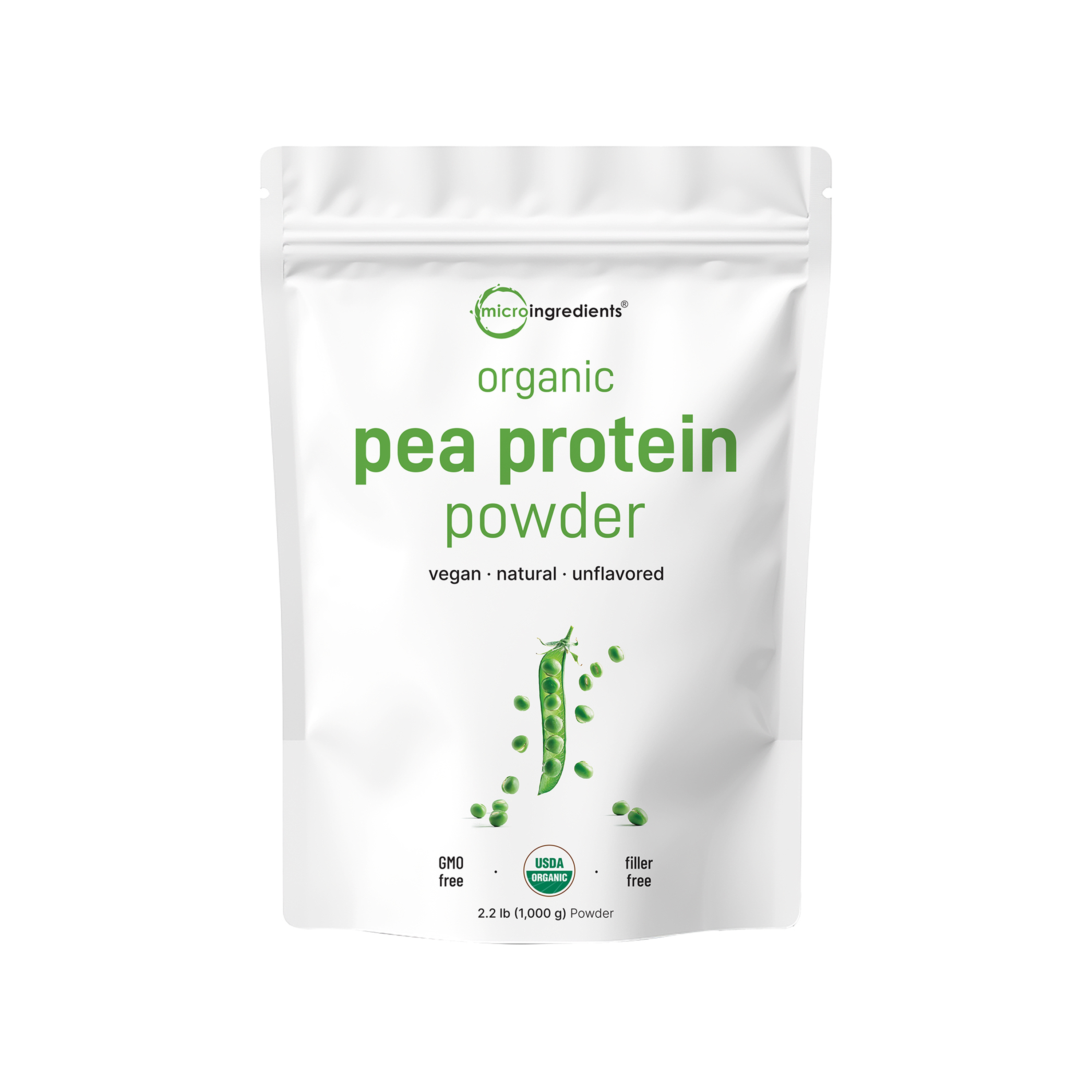 Micro Ingredients Organic Pea Protein Powder 2.2 Pound