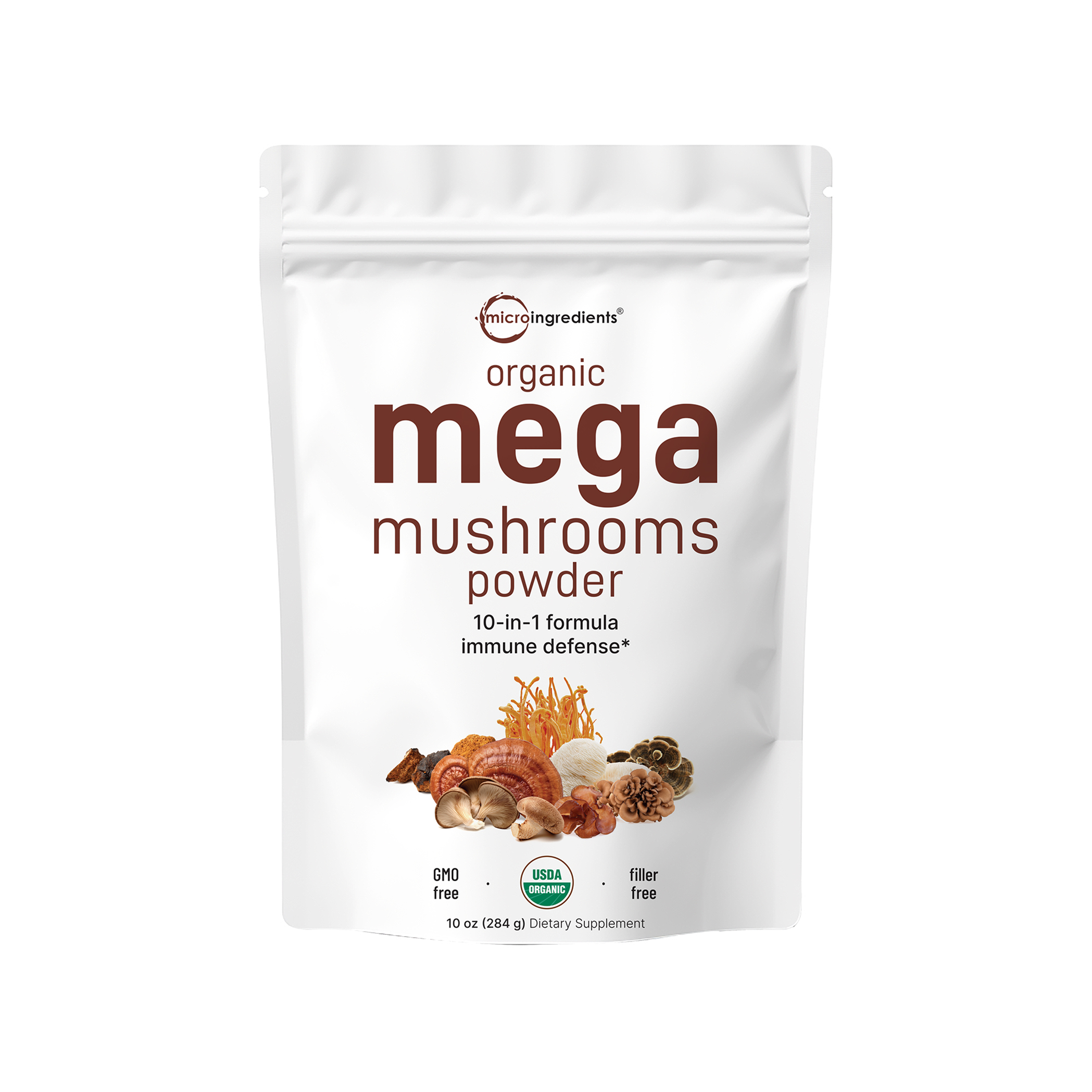 Best Organic Mega 10 Mushroom Powder: Reishi, Lions Mane, Chaga & More ...