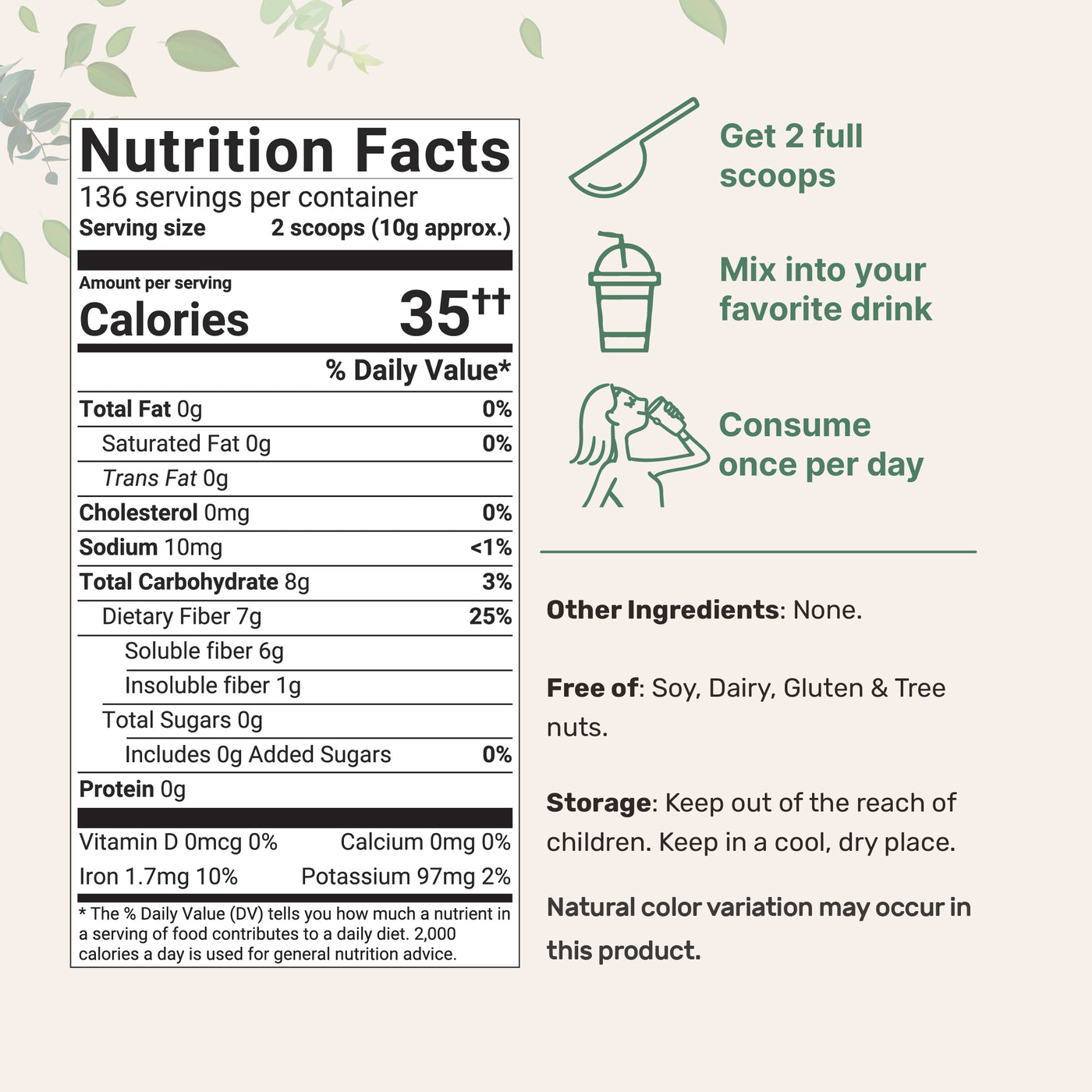 Micro Ingredients Organic Whole Psyllium Husks, 3lbs