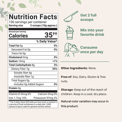 Micro Ingredients Organic Whole Psyllium Husks, 3lbs