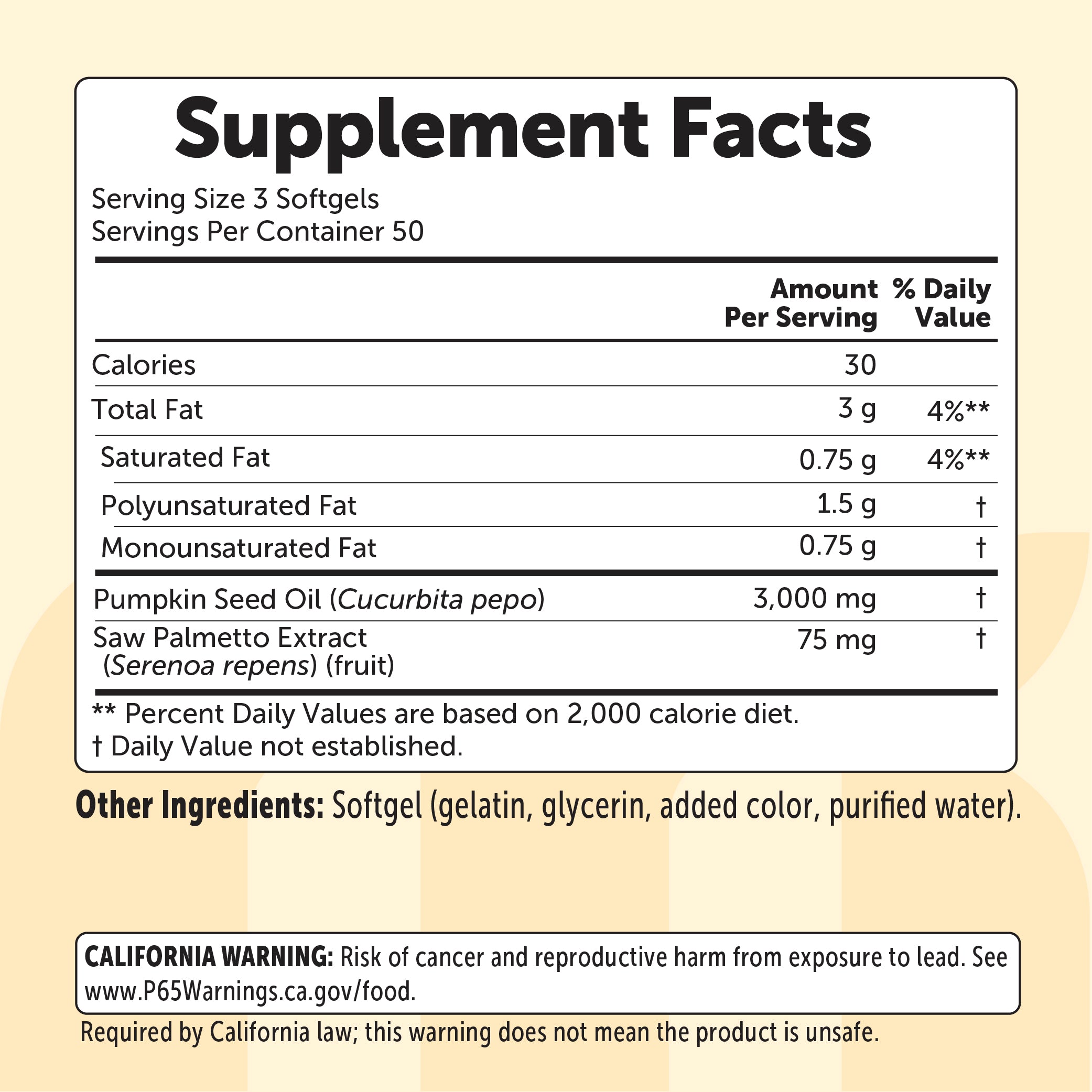 Micro Ingredients Pumpkin Seed Oil with Saw Palmetto, 300 Softgels (2 Pack)