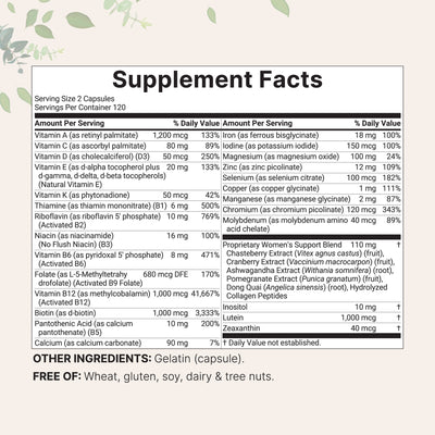 Micro Ingredients Pure Methylated Multivitamin for Women, 240 Capsules