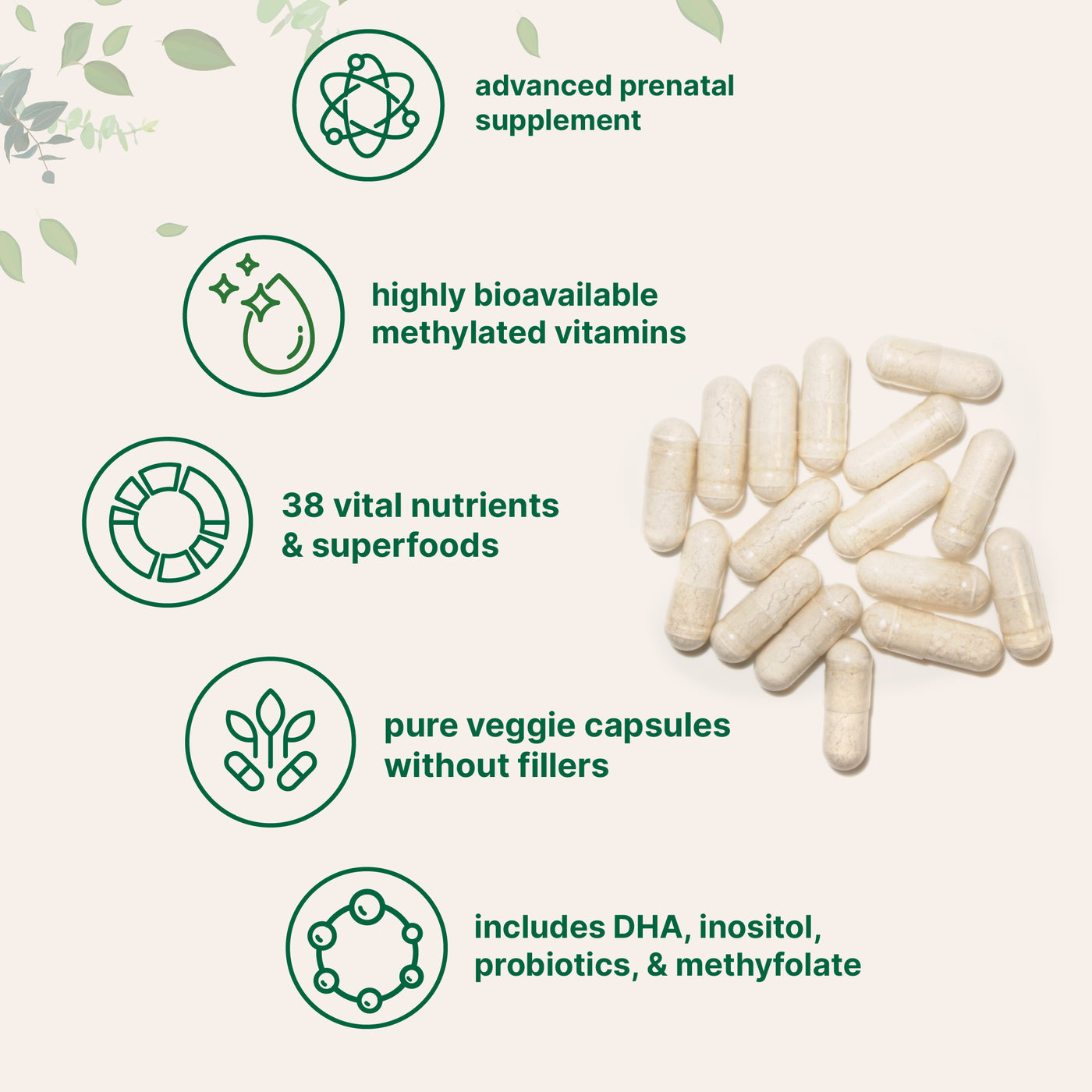 Micro Ingredients Pure Methylated Prenatal Vitamins for Women, 240 Veggie Capsules