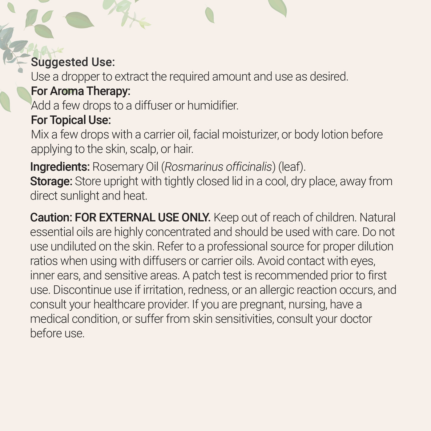 Micro Ingredients Pure Rosemary Essential Oil 8 floz (237mL)