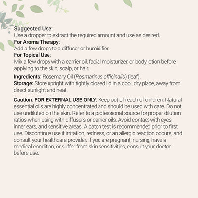 Micro Ingredients Pure Rosemary Essential Oil 8 floz (237mL)