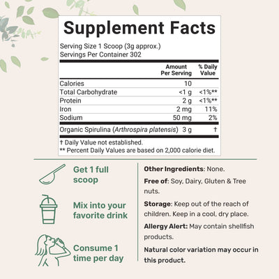 Micro Ingredients Organic Spirulina Powder