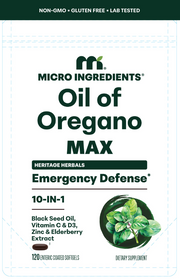 Micro Ingredients Oil of Oregano Max 10-in-1 120 softgels