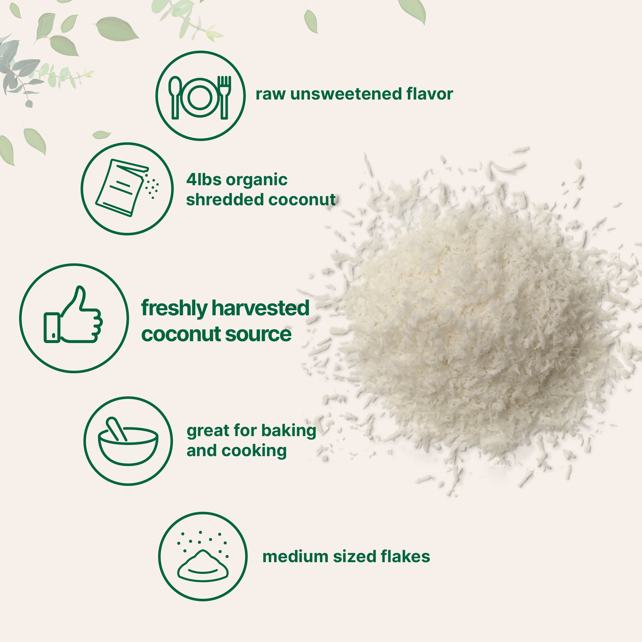 Micro Ingredients Organic Shredded Coconut Flakes, 4lbs