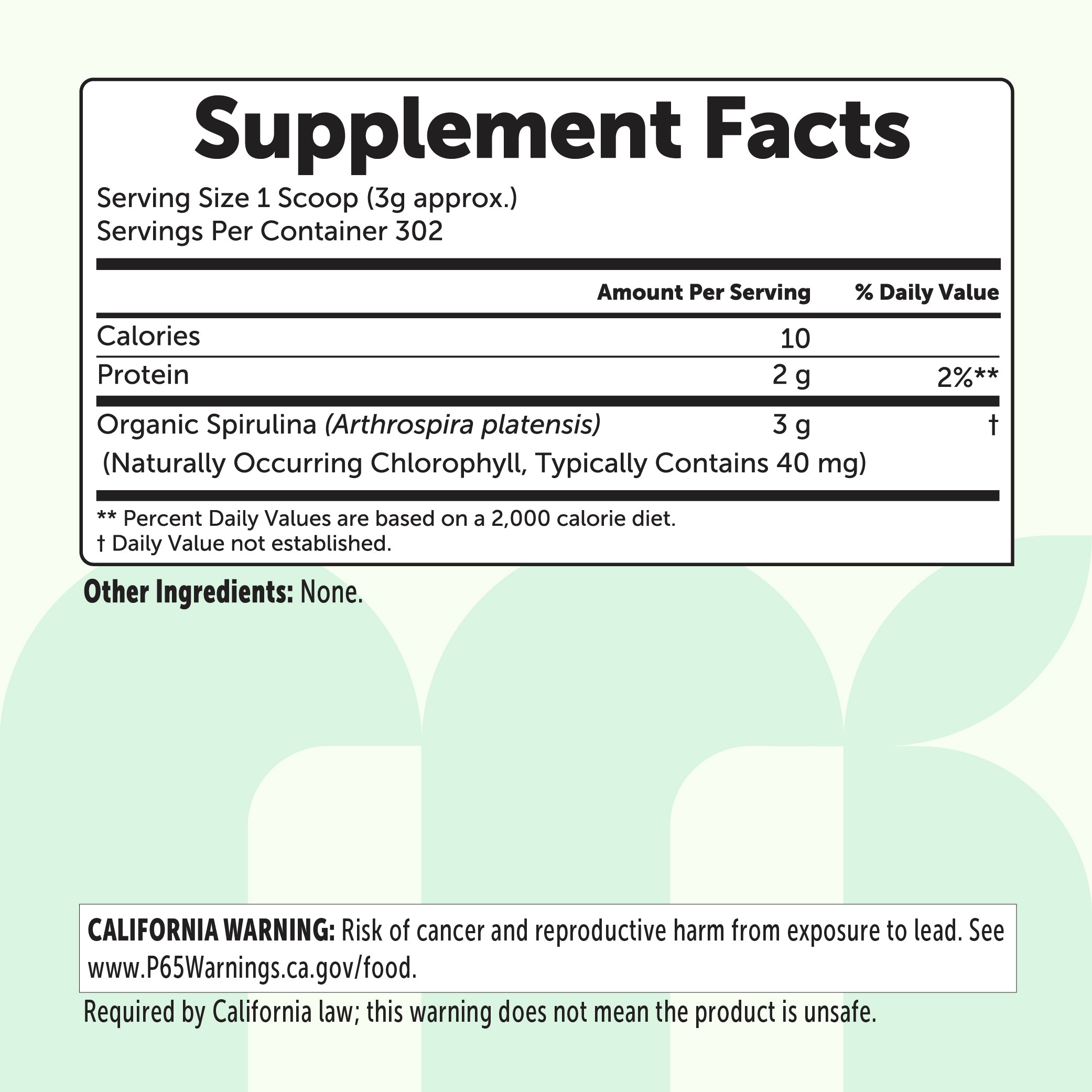 Micro Ingredients Organic Spirulina Powder