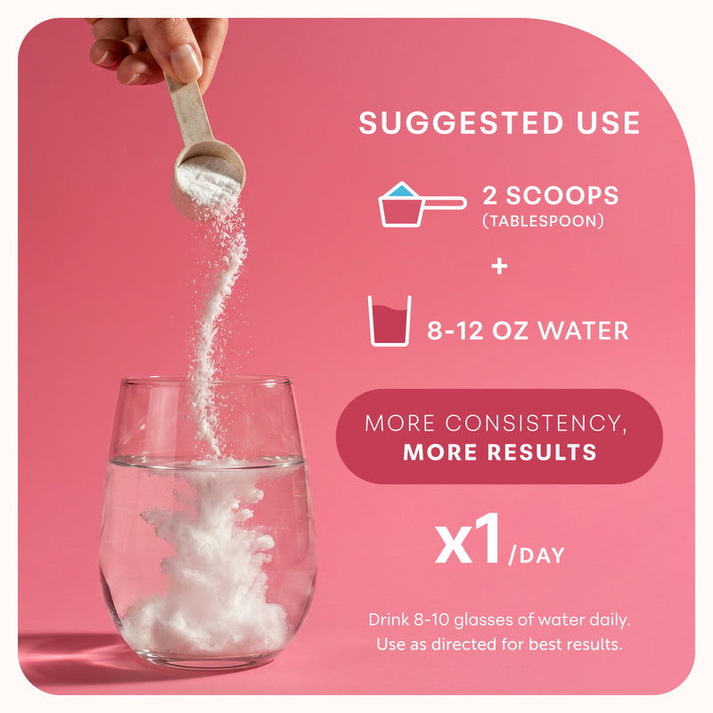 Creatine hydration powder being mixed with water