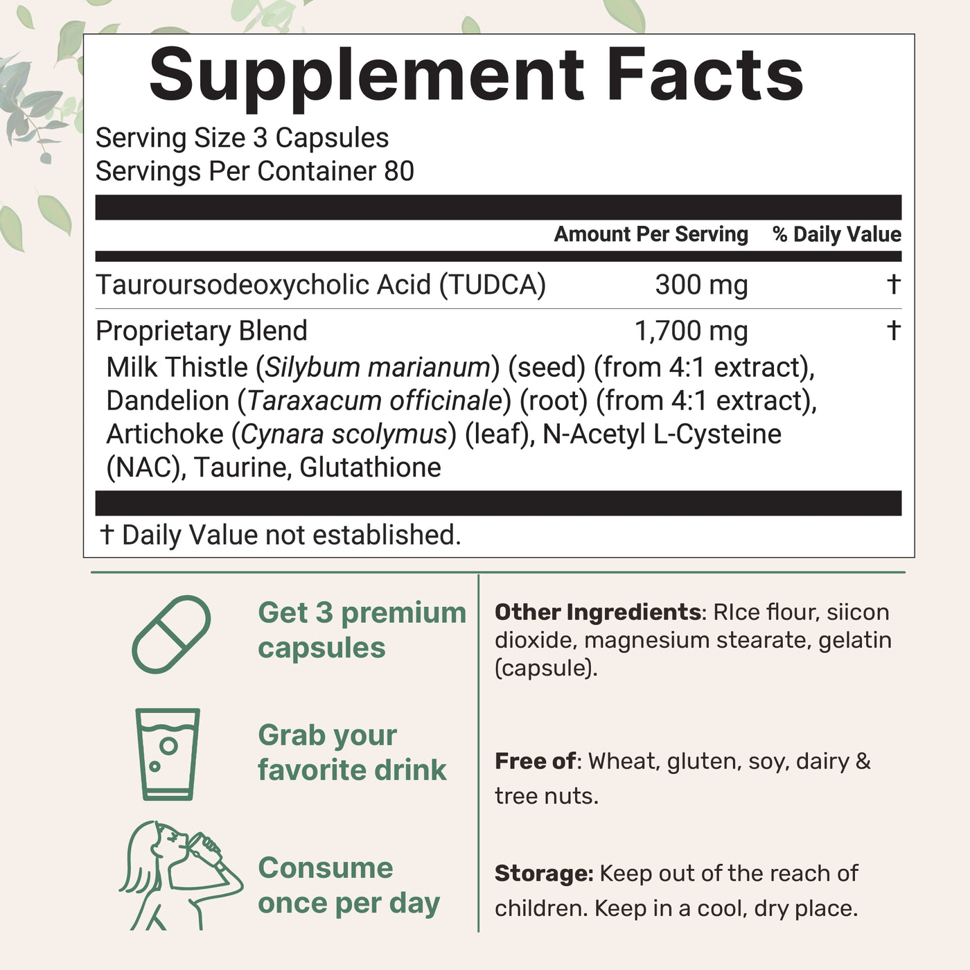Micro Ingredients TUDCA Supplement 2,000mg Equivalent, 240 Capsules