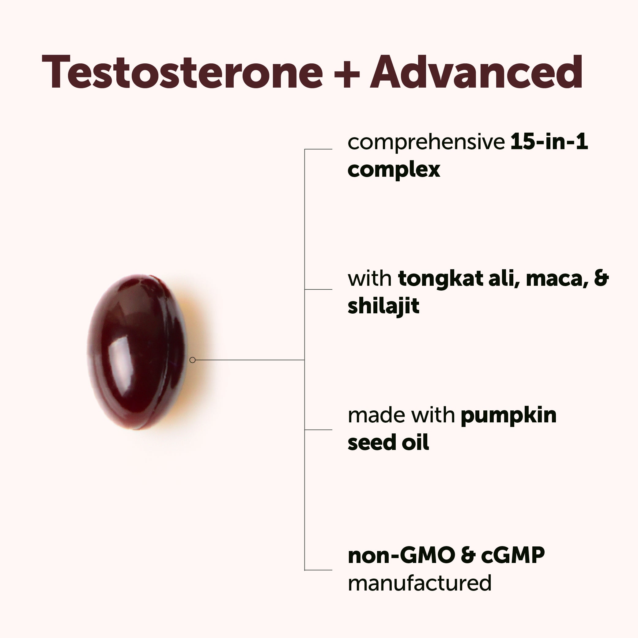 Micro Ingredients Testosterone+ Advanced 15-in-1 with Pumpkin Seed Oil, 240 Softgels