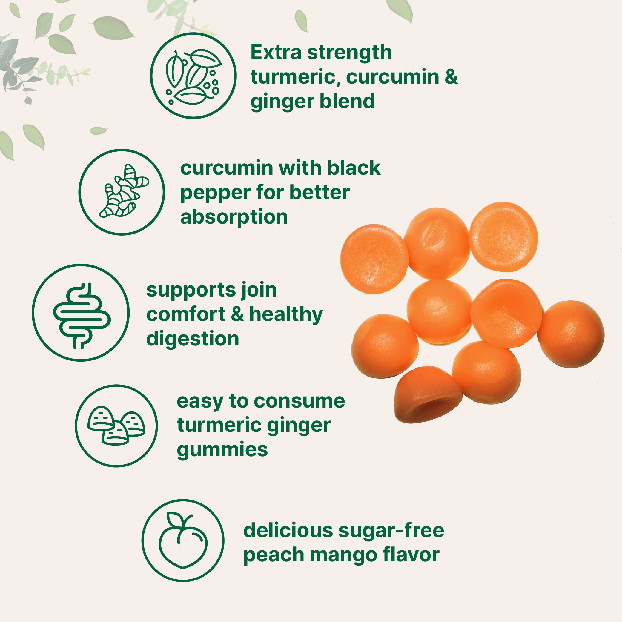 Micro Ingredients Turmeric Ginger Gummies, 120 Count