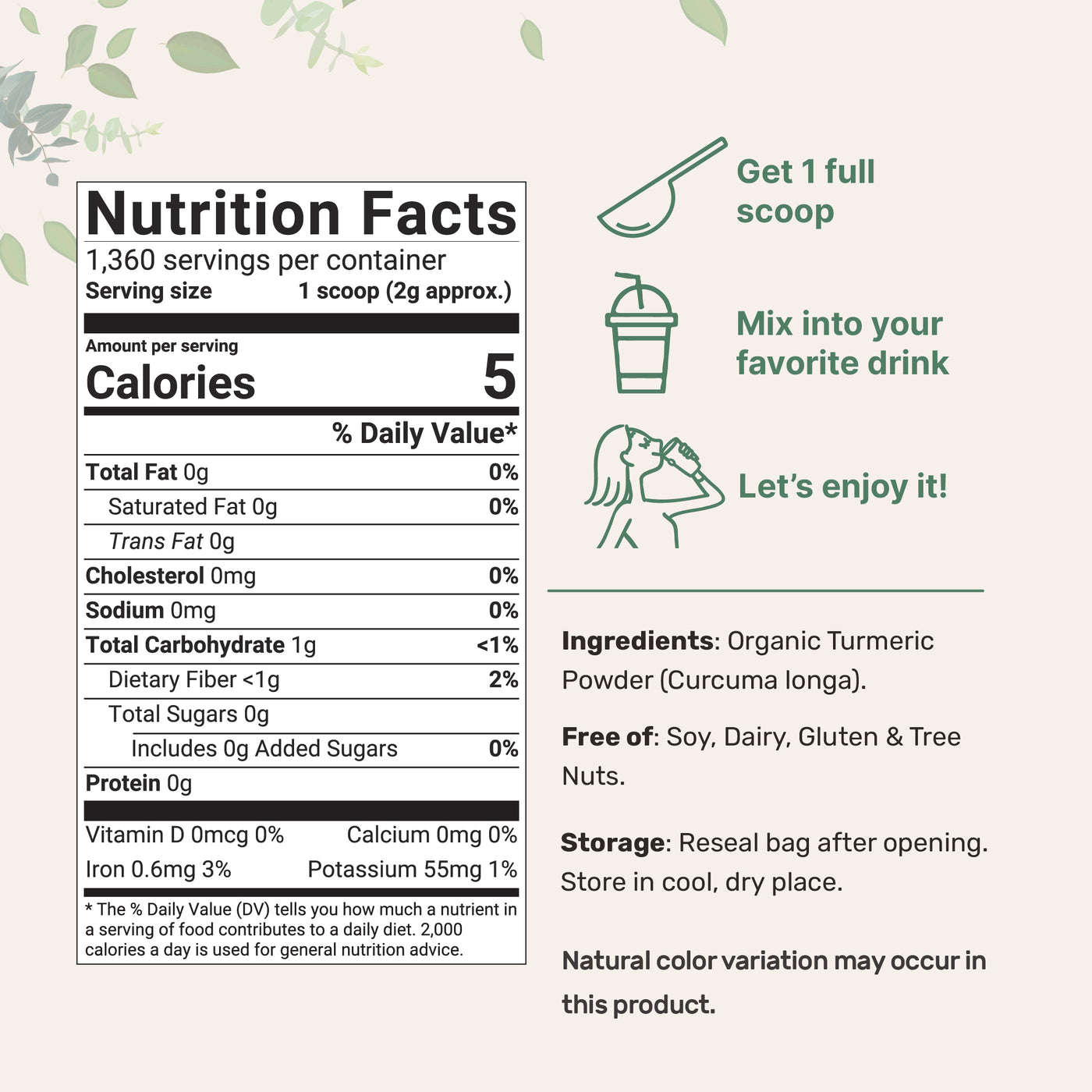 Micro Ingredients Organic Turmeric Powder, 5 Pounds