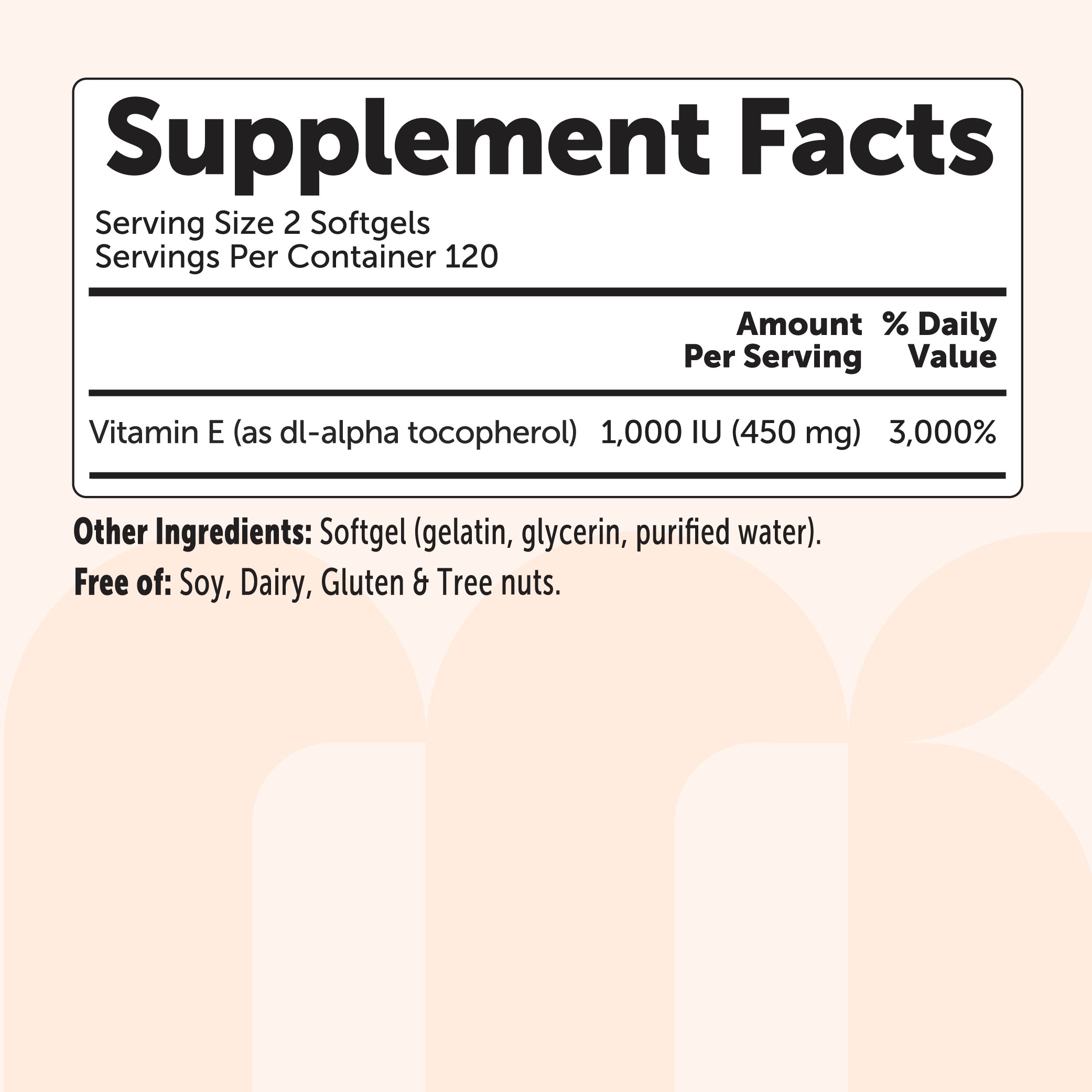 Micro Ingredients Vitamin E 1000 IU, 240 Softgels