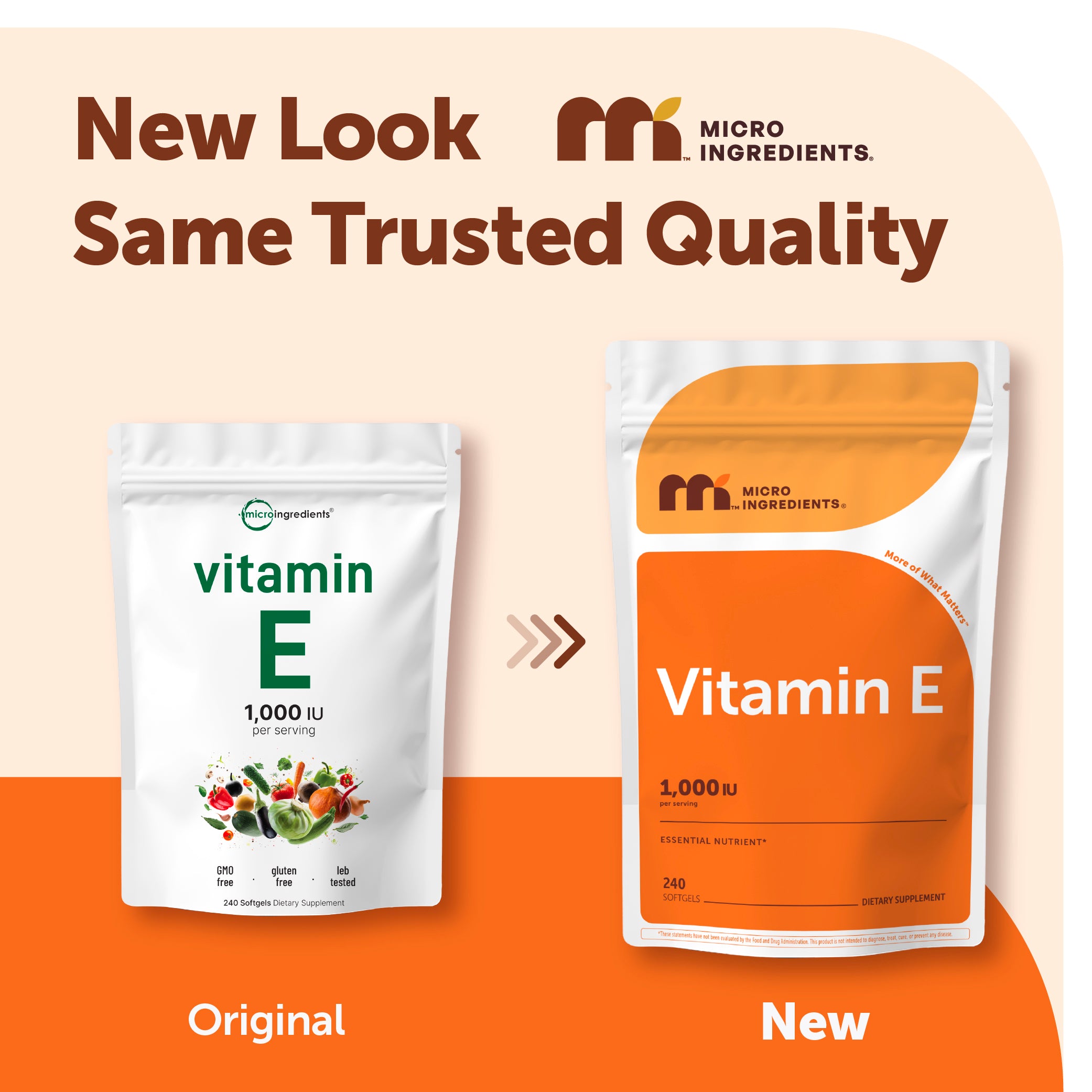 Micro Ingredients Vitamin E 1000 IU, 240 Softgels