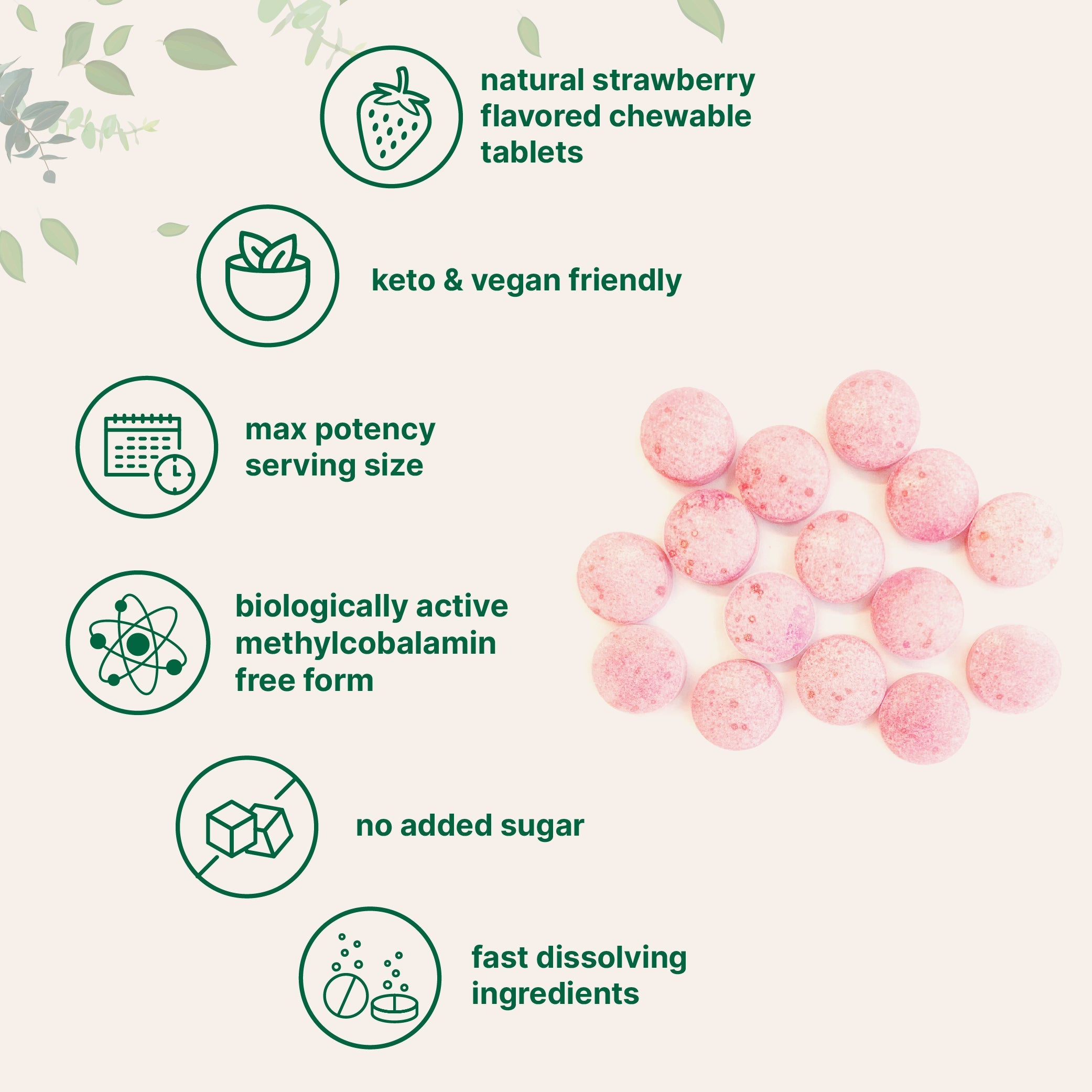 Micro Ingredients Vitamin B12 5000mcg | Methyl B12 Active Form – 240 Chewable Tablets