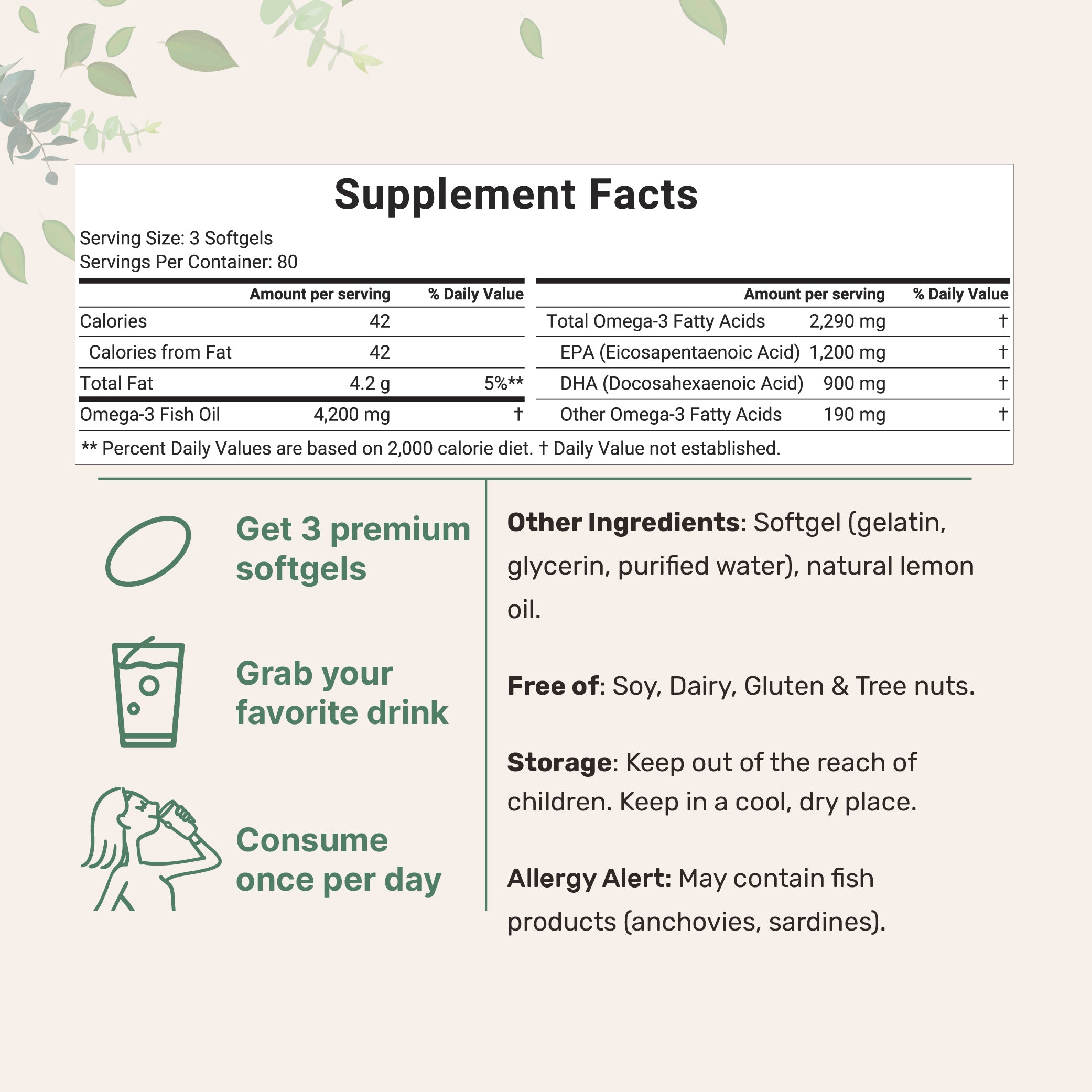 Boise Brooke's Choice Bundle: Vitamin D3K2 5000IU & Omega Fish Oil 120 Softgels