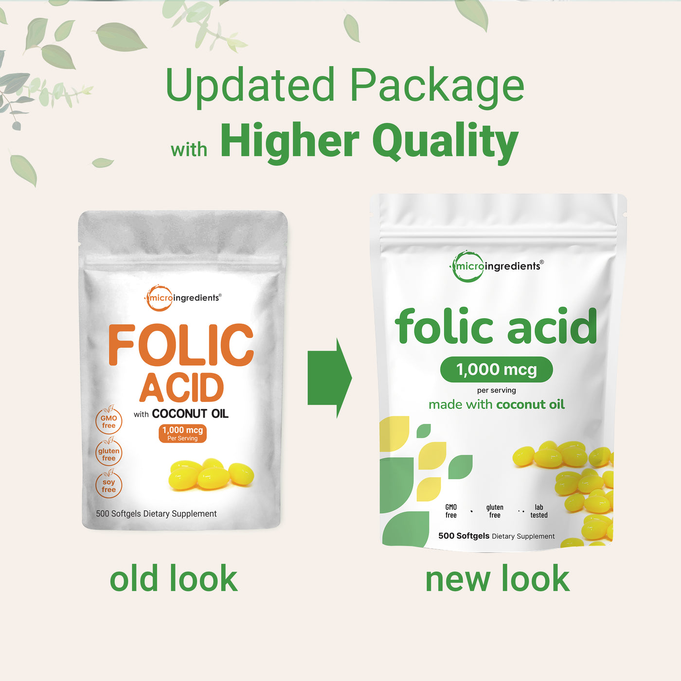 Micro Ingredients Premium Folic Acid Softgels