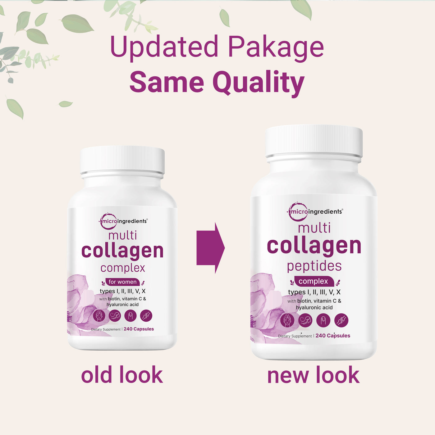 Collegen Complex Micro Ingredients Multi Collagen Complex, 240 Capsules