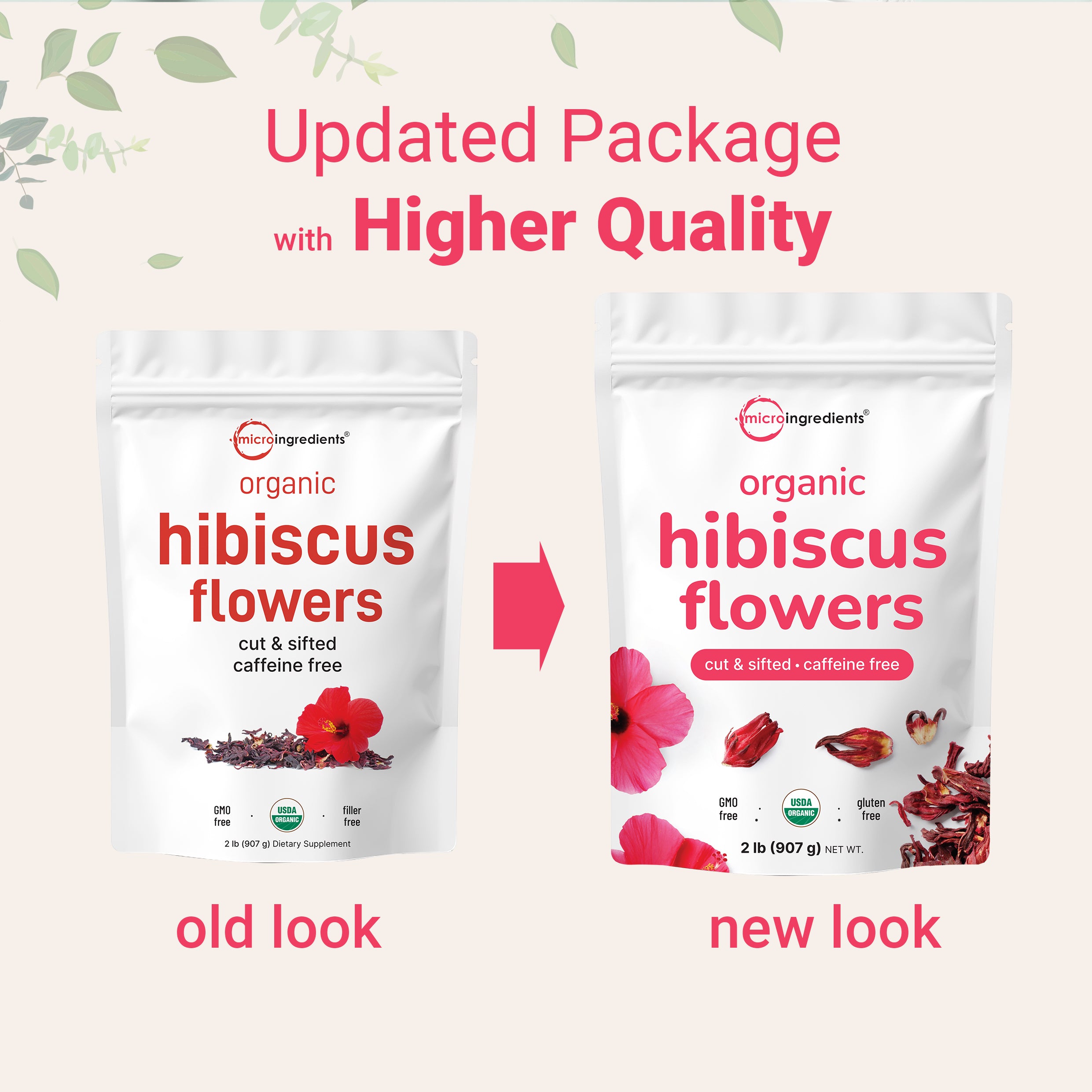 Micro Ingredients Organic Hibiscus Flowers, 2lb