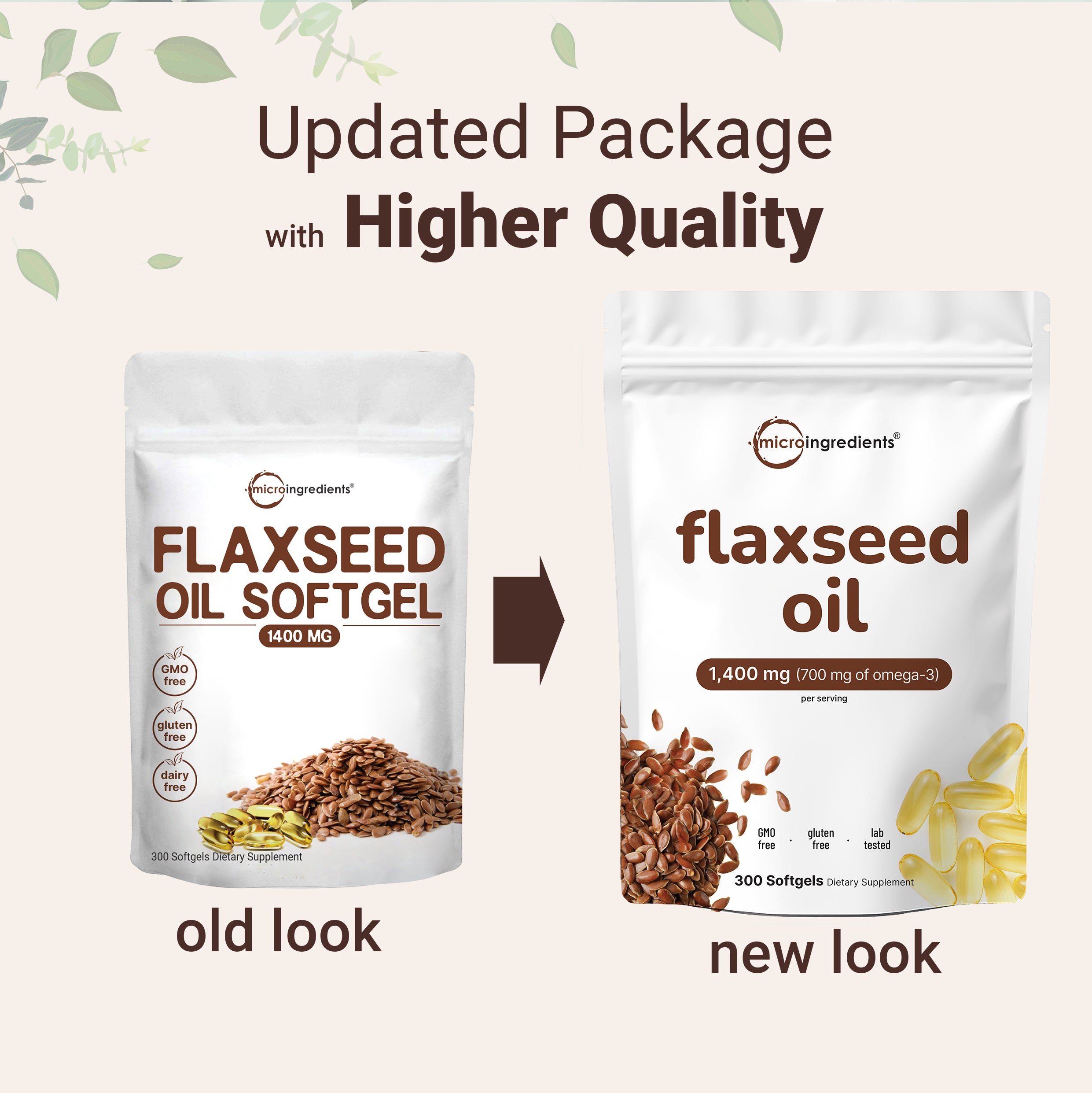 Micro Ingredients Flaxseed Oil Softgels