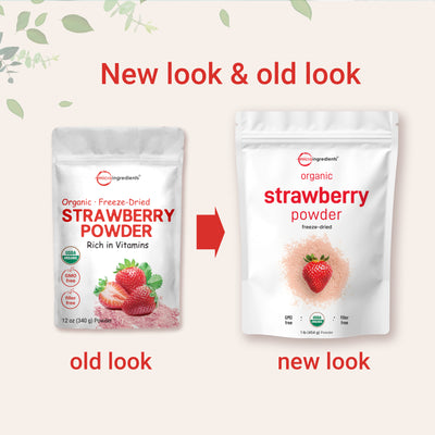 Micro Ingredients Organic Freeze-Dried Strawberry Powder 1 lb