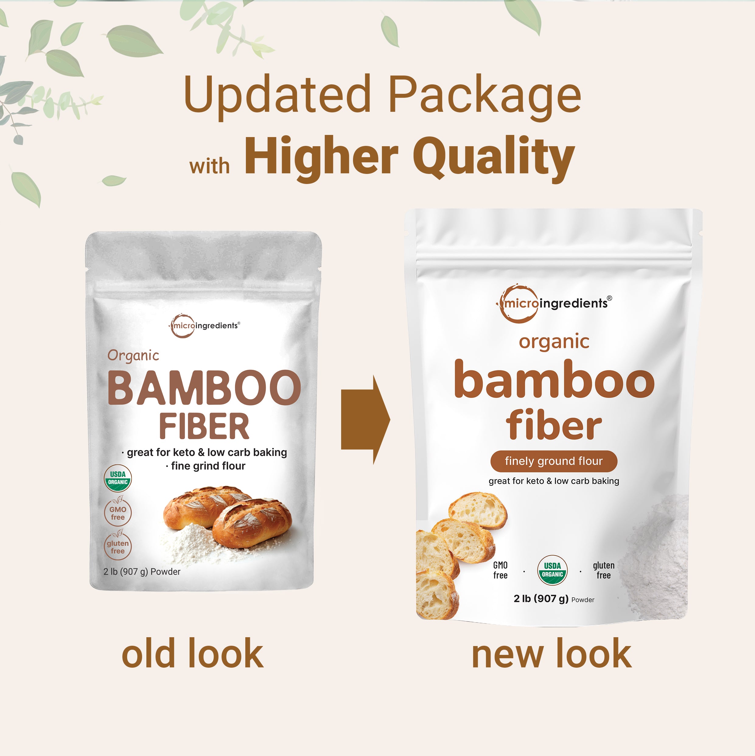 Micro Ingredients Organic Bamboo Fiber Powder, 2lbs