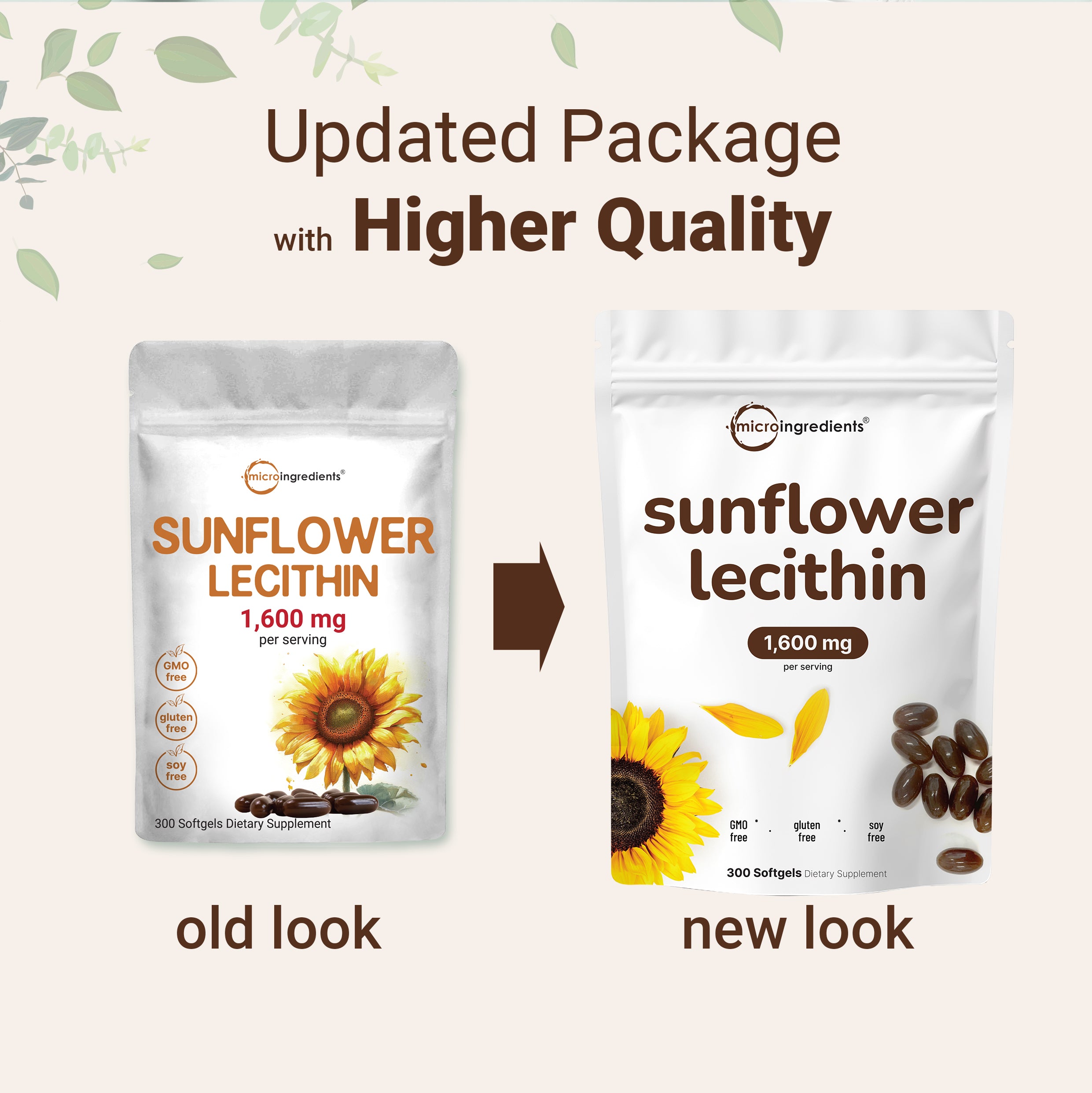 Micro Ingredients Organic Sunflower Lecithin Powder / Softgels