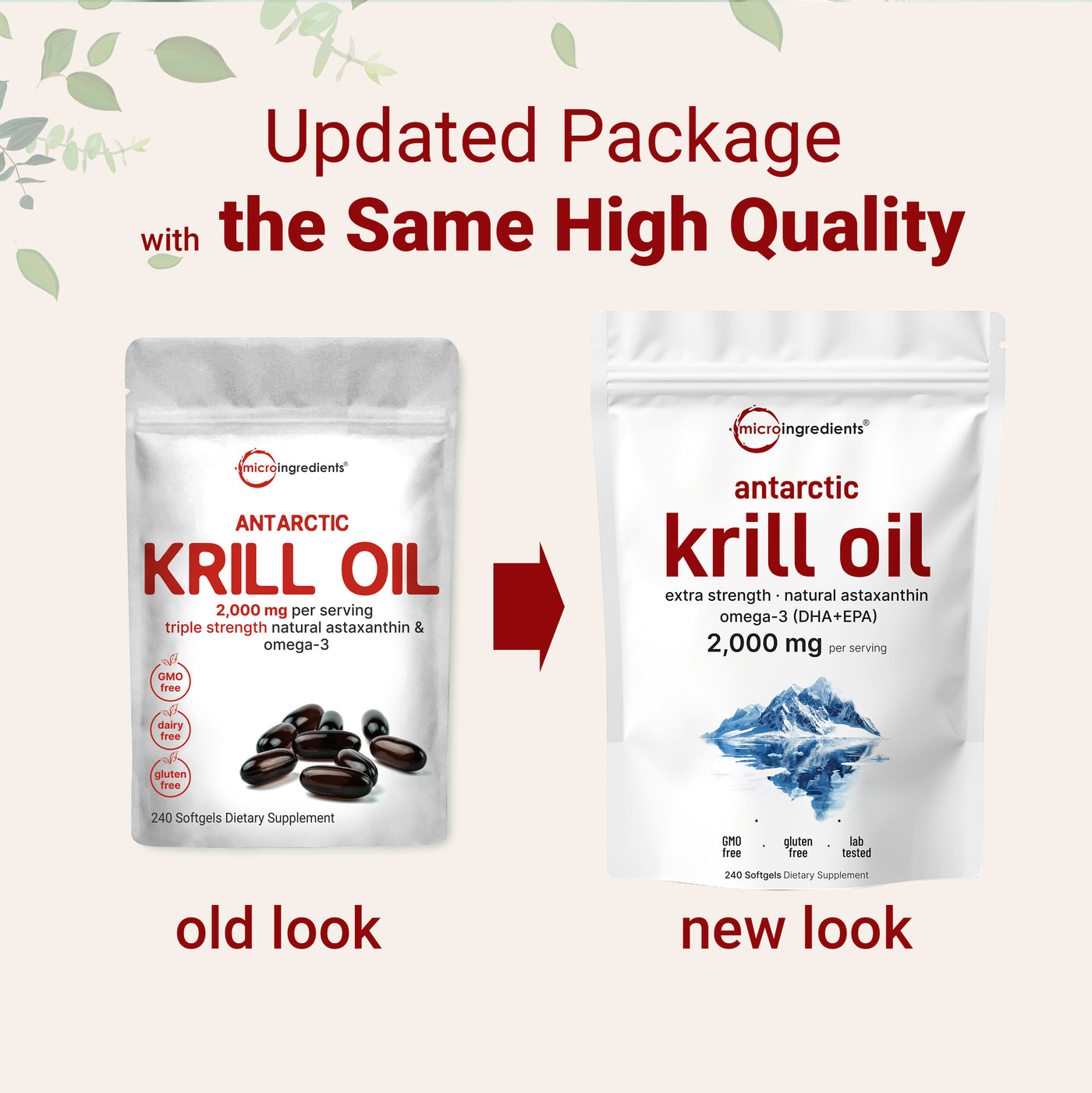 Micro Ingredients Antarctic Krill Oil, 240 softgels