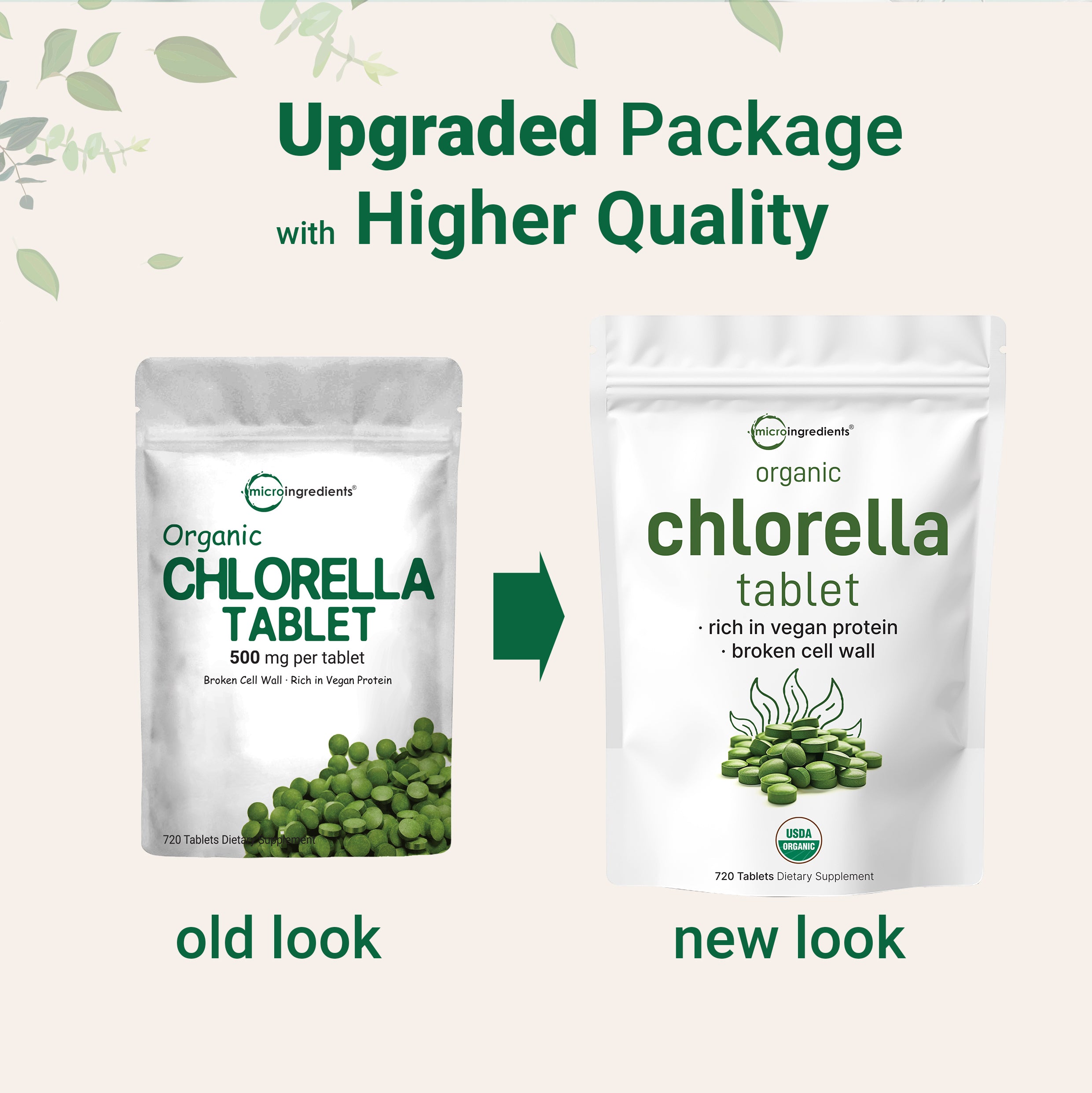 Micro Ingredients Organic Chlorella Tablets, 720 tablets