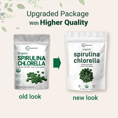 Organic Spirulina and Chlorella Tablets