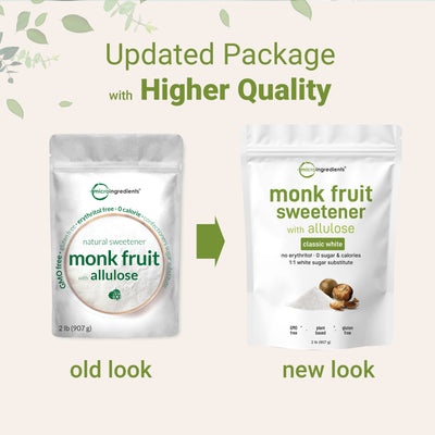 Micro Ingredients Monk Fruit Sweetener with Allulose, 2lb