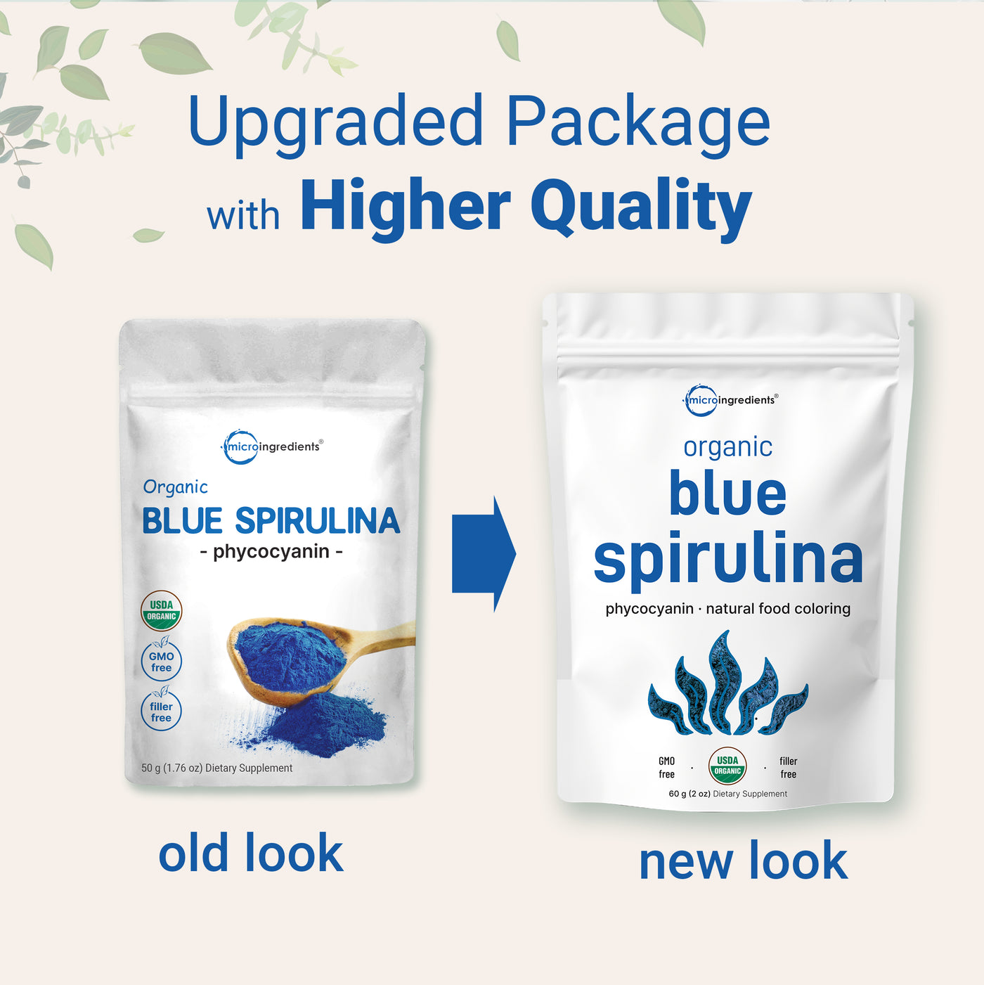 Organic Spirulina Powder - Blue Phycocyanin Spirulina Protein Powder ...