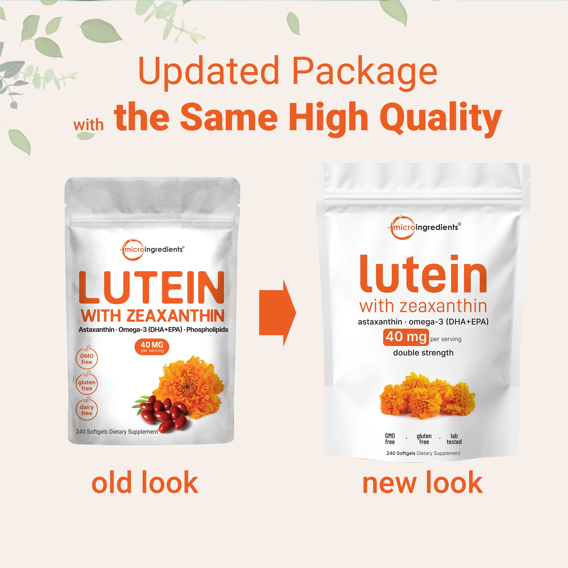 Lutein & Zeaxanthin Softgels Premium Eye Support Supplements Micro Ingredients Lutein & Zeaxanthin Softgels Premium Eye Support Supplements Micro Ingredients