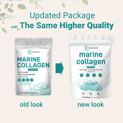 Micro Ingredients Marine Collagen Protein Powder, 37 Servings Per Pack